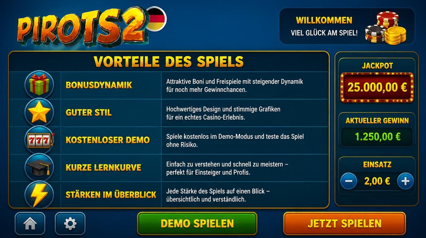 Übersicht Vorteile des Slots